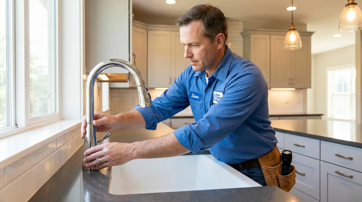 Kitchen faucet installation by Johns Plumbing LLC in Wabash